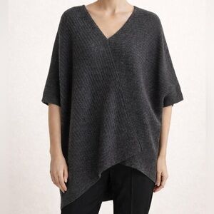 Vince 100% Cashmere Ribbed Poncho